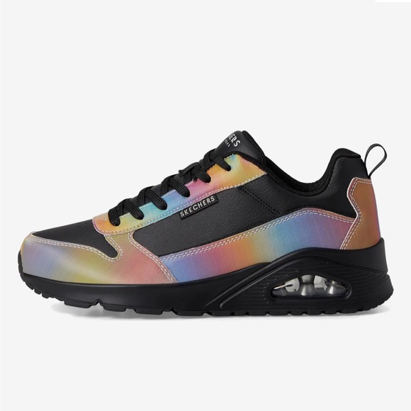 Skechers Street UNO Opalescent Colorful Ombré Overlay Upper MemoryFoam Sneaker 8 - Picture 2 of 16